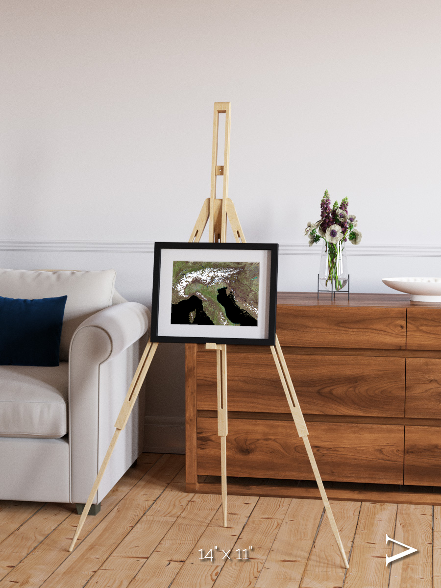 Tidal Patterns, Mediterranean Sea Framed & Mounted Print