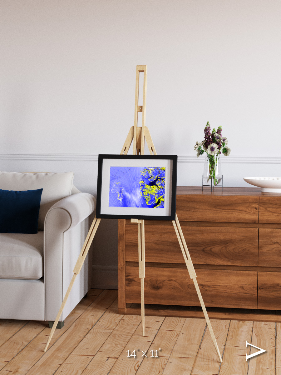 Islands in Snow, High Arctic Framed & Mounted Print