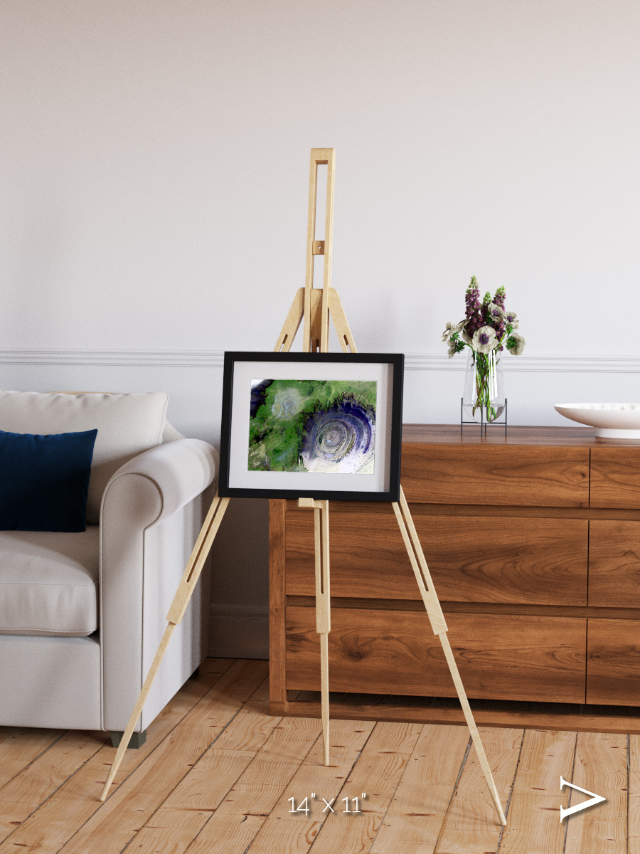 Dormant Giants, Richat Structure Framed & Mounted Print