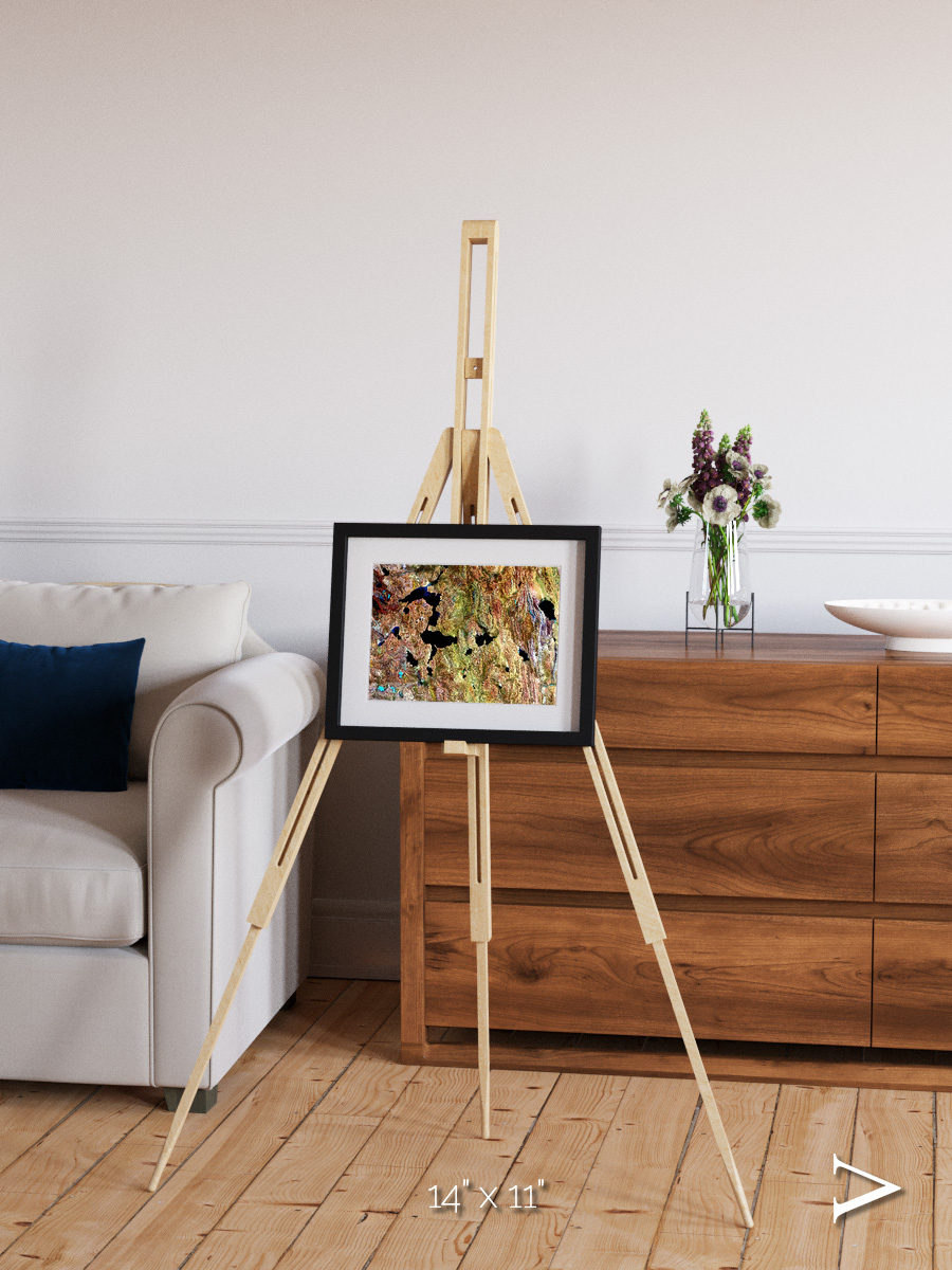 Above the Earth, Tibetan Plateau Framed & Mounted Print