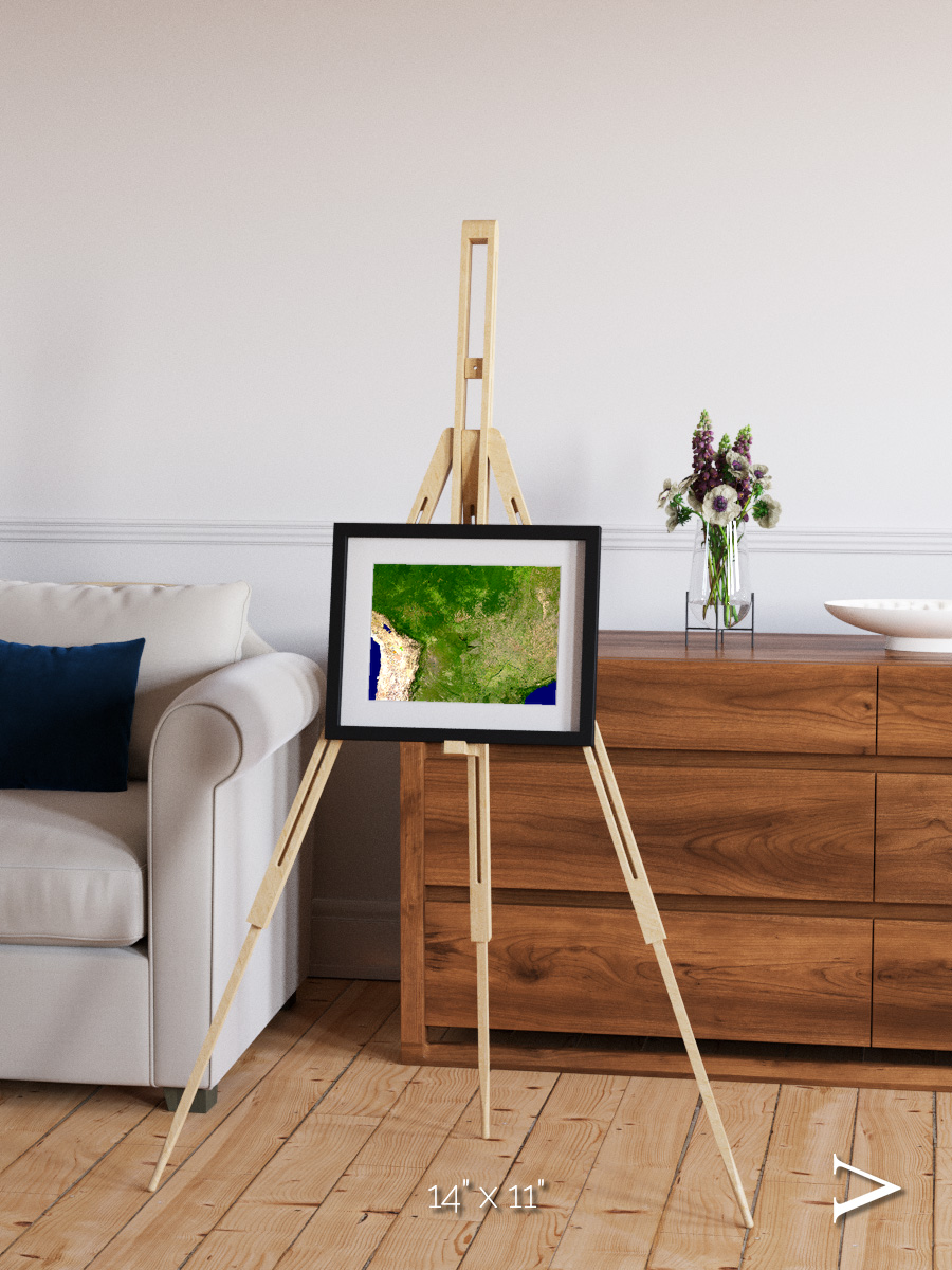 Ribbon River, South America Framed & Mounted Print