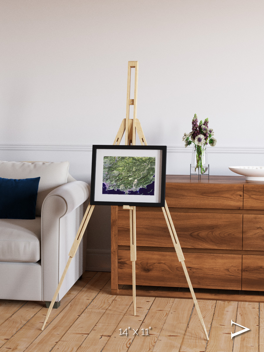 Bay and Shore, Southern Coast of France Framed & Mounted Print