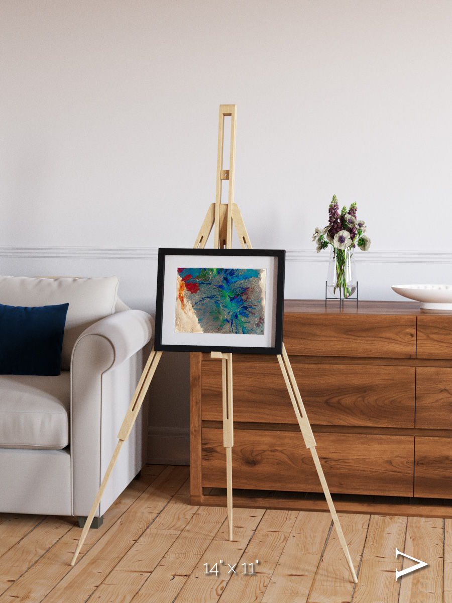 Rift and Fire, Ethiopia Framed & Mounted Print