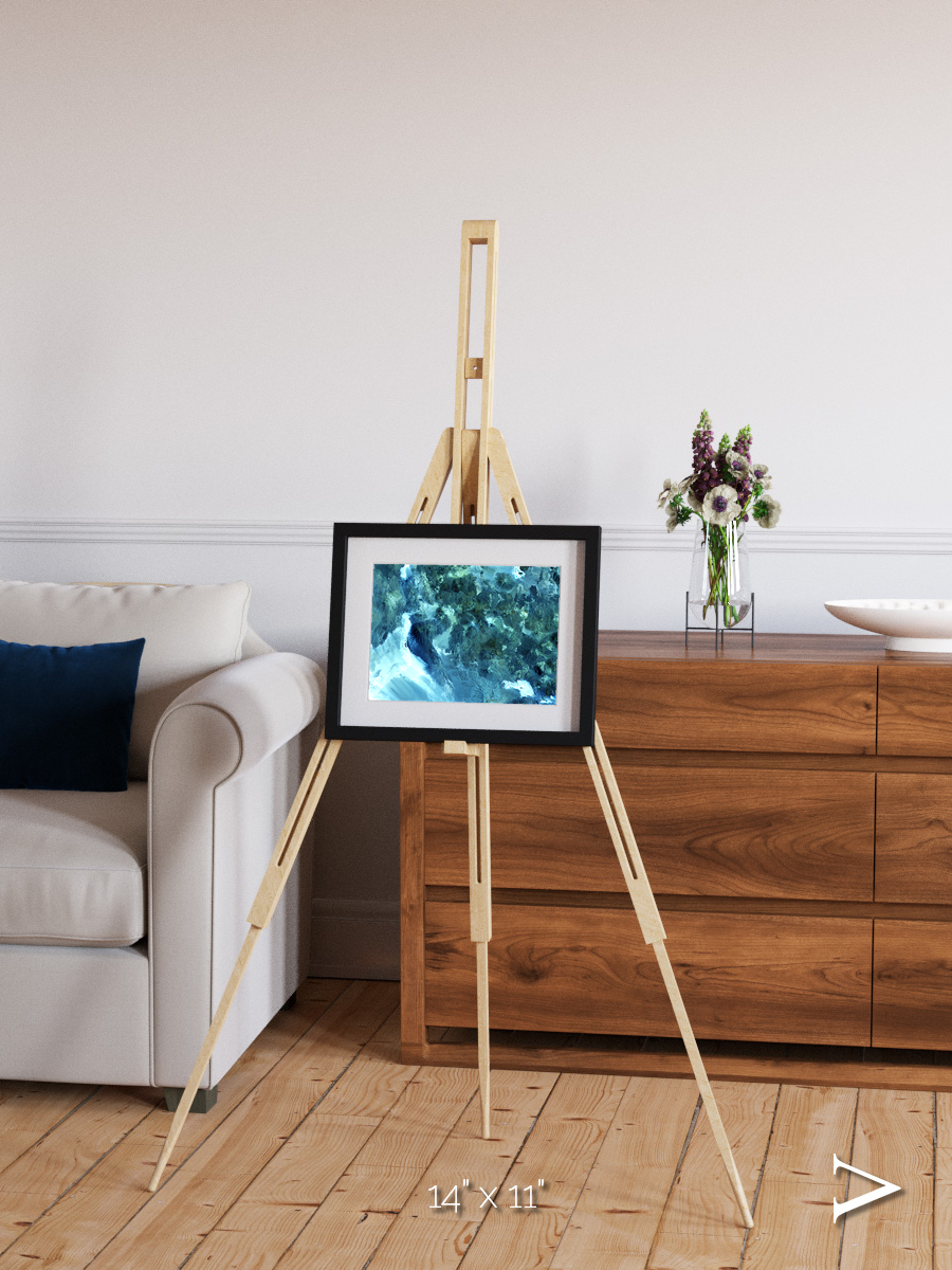 Heat Scars, Volcanoes Framed & Mounted Print
