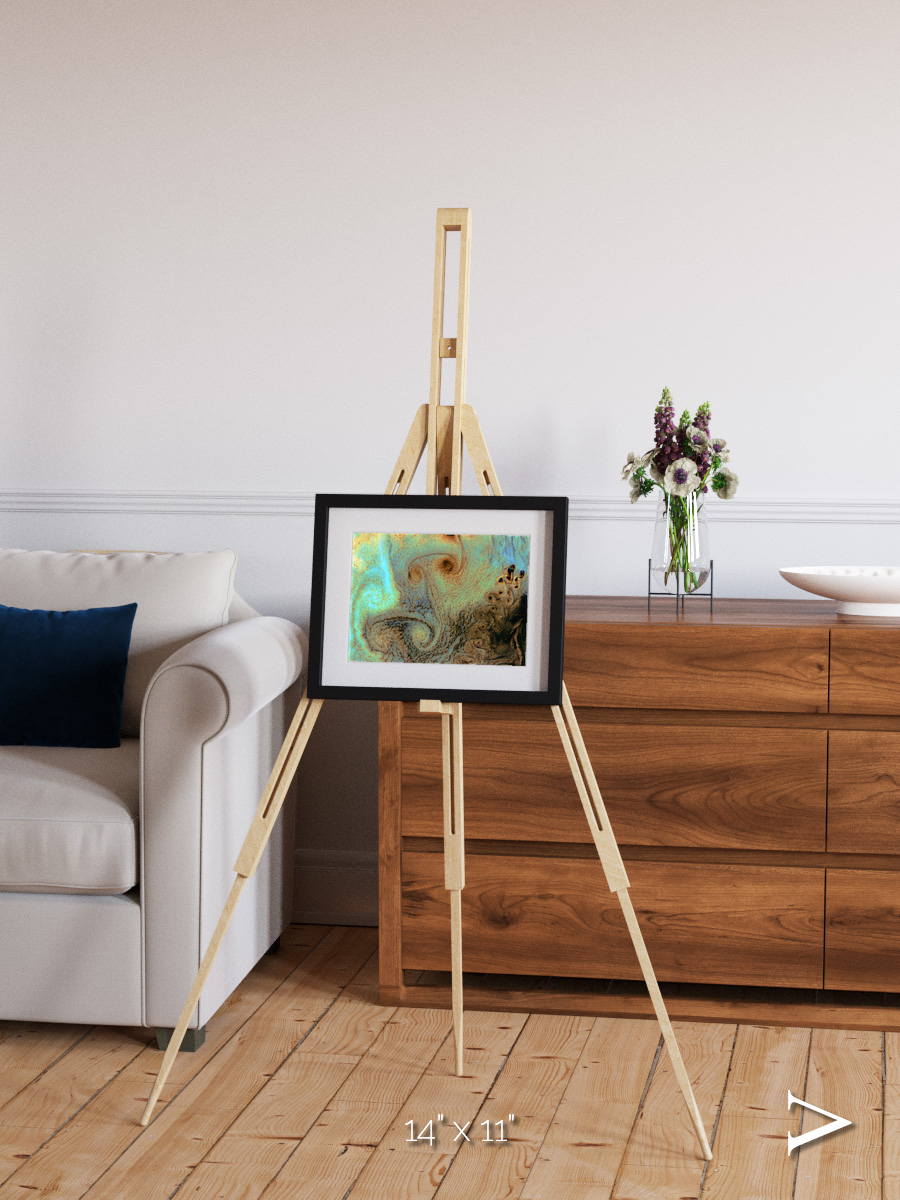 Atmospheric Patterns, Von Karman Vortices Framed & Mounted Print