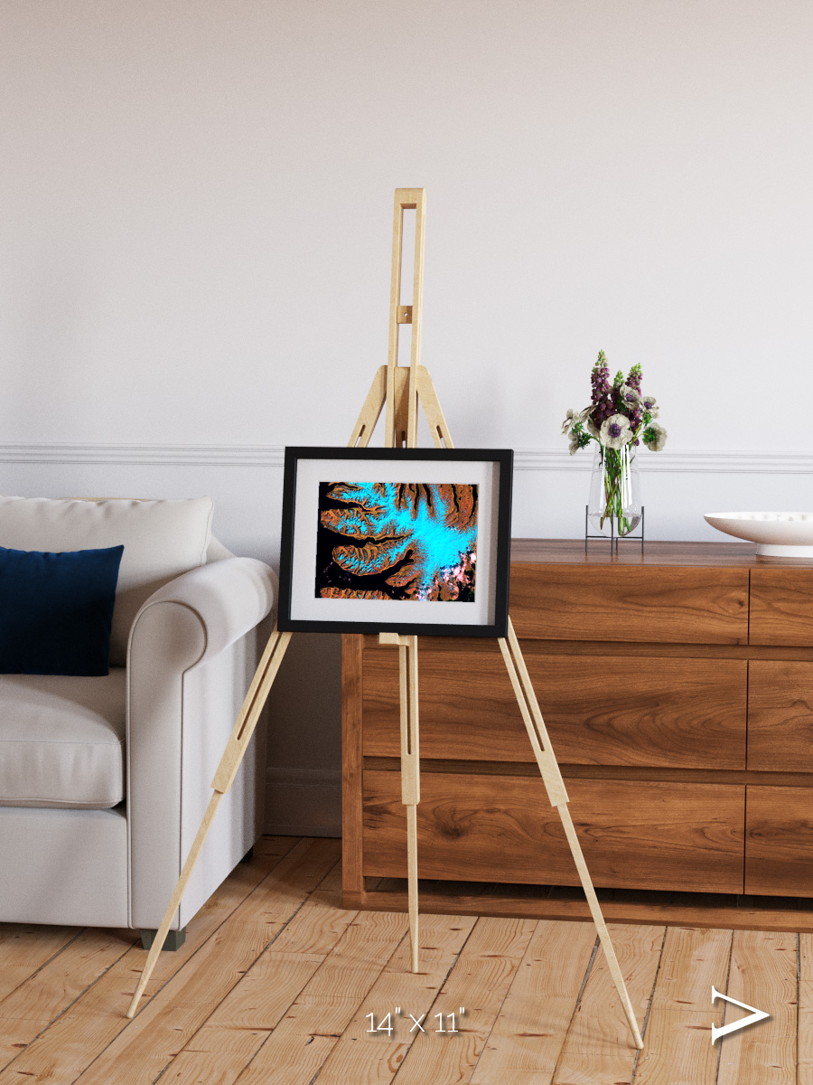 Frozen Currents, West Fjords Framed & Mounted Print