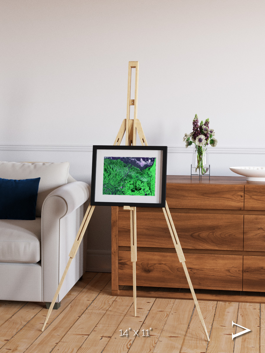 Polar Flow, Yukon Delta Framed & Mounted Print