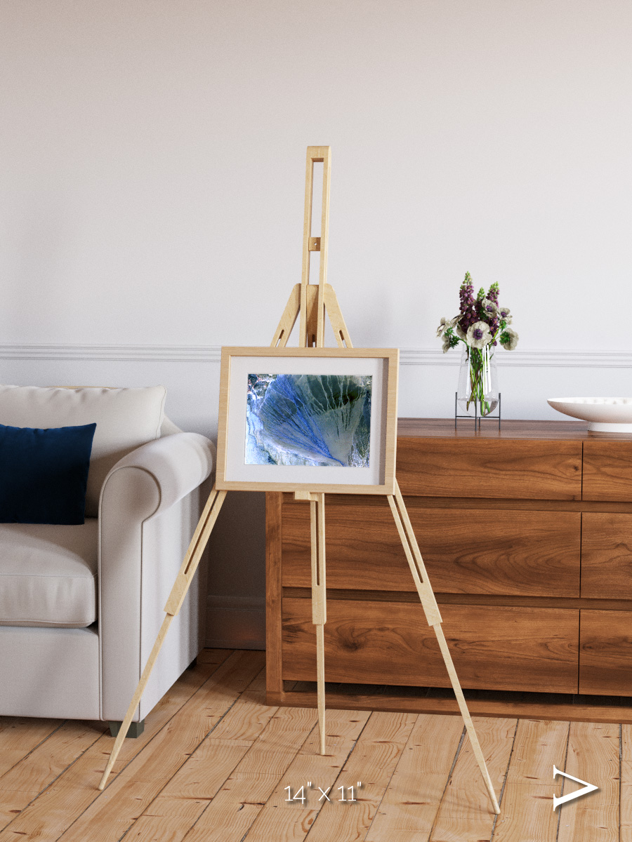 Sunlit Dunes, Alluvial Fan Framed & Mounted Print