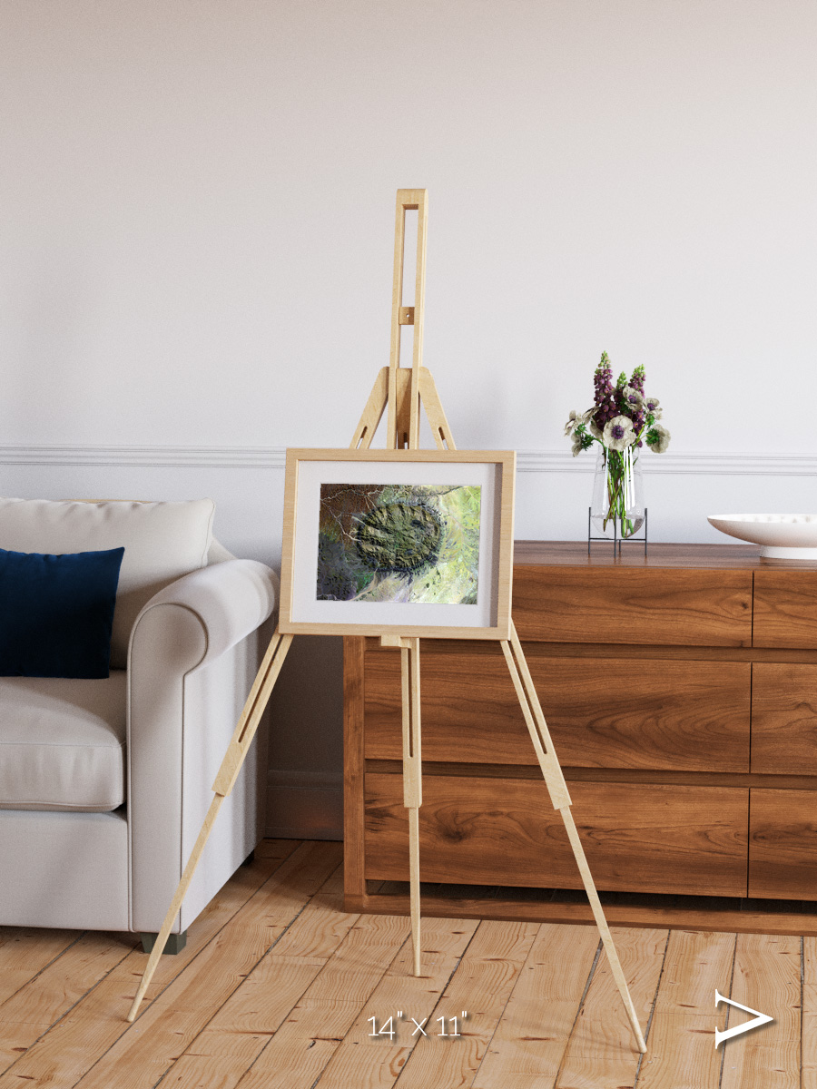 Windwritten Dunes, Brandberg Massif Framed & Mounted Print