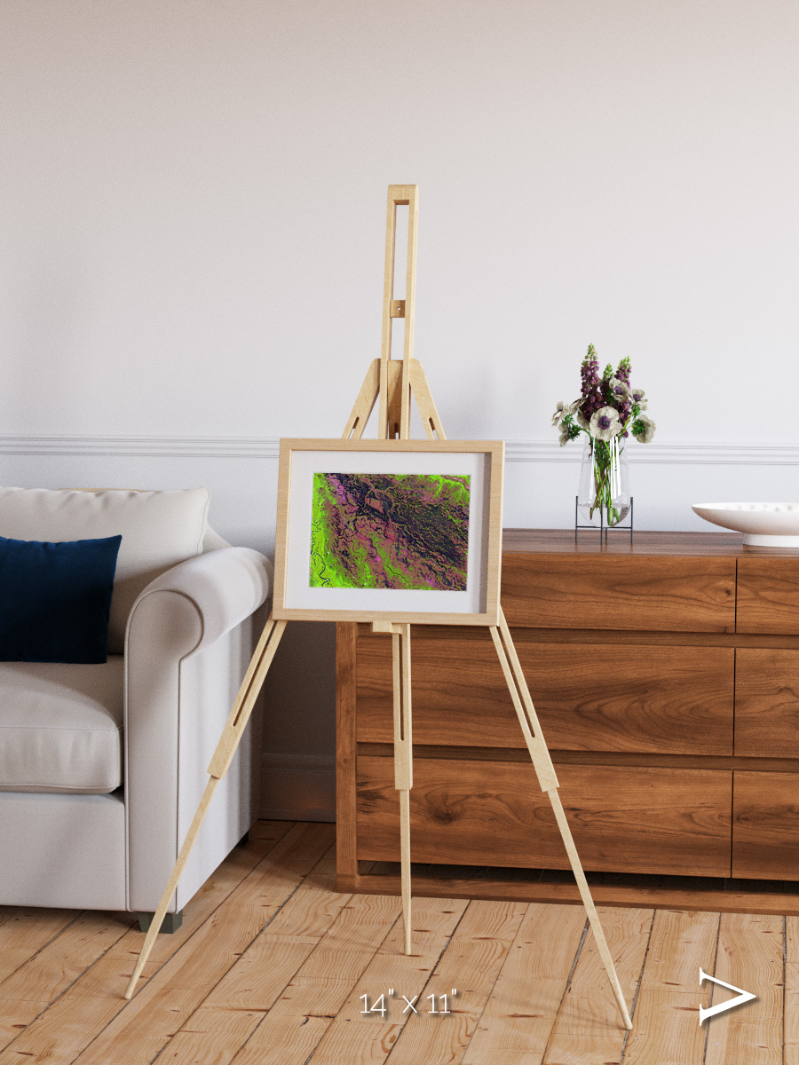 Channel Lines, Demini River Framed & Mounted Print