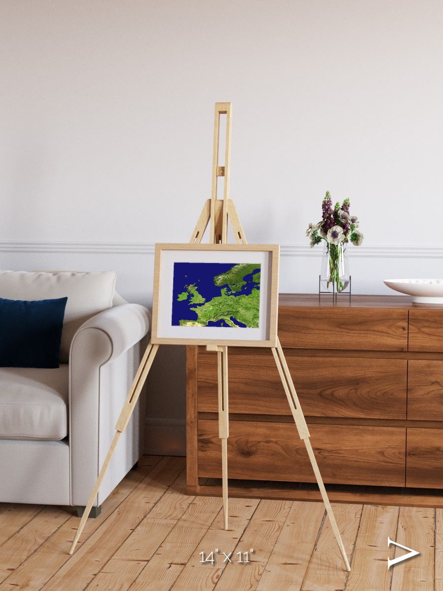 Arctic Outpost, Europe Framed & Mounted Print