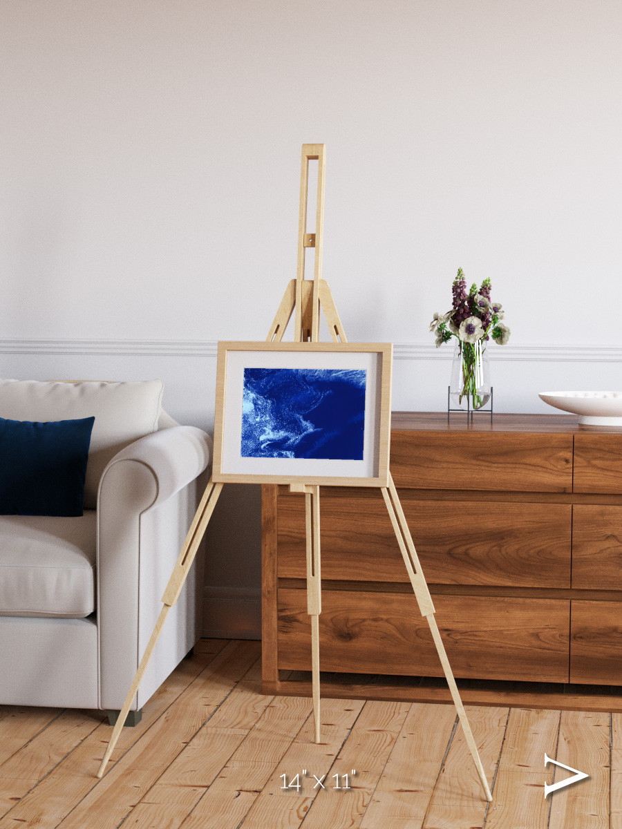 Wind Signatures, Ice Stars Framed & Mounted Print