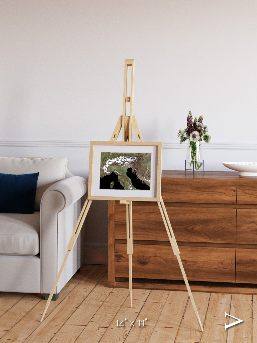 Tidal Patterns, Mediterranean Sea Framed & Mounted Print
