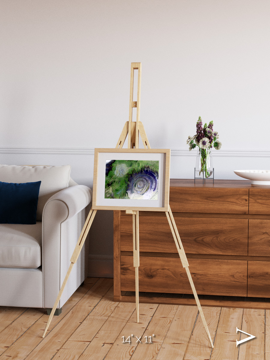 Dormant Giants, Richat Structure Framed & Mounted Print