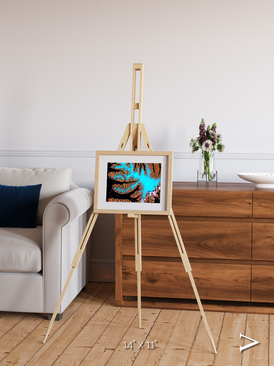 Frozen Currents, West Fjords Framed & Mounted Print