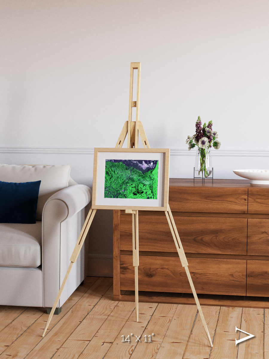 Polar Flow, Yukon Delta Framed & Mounted Print