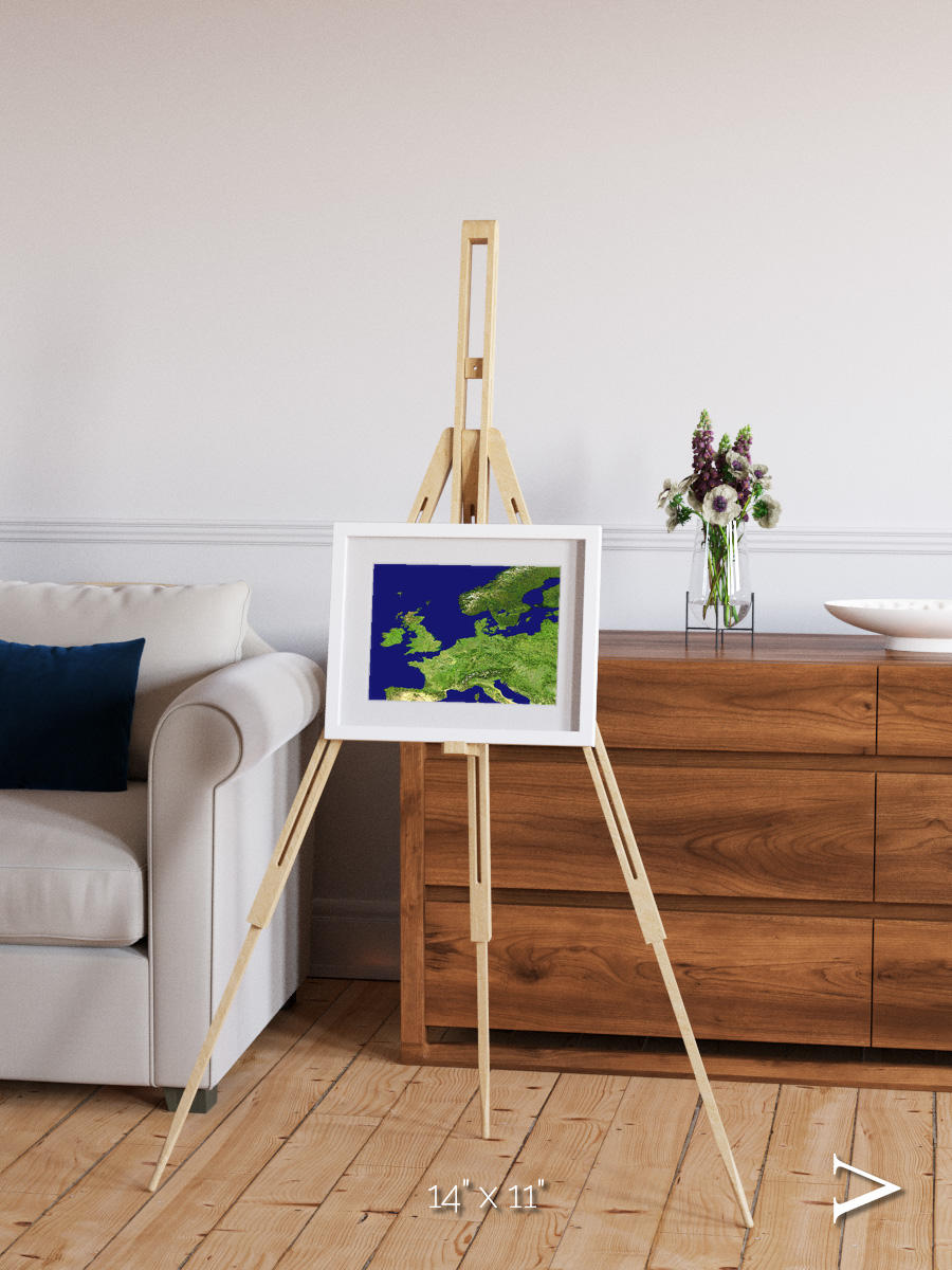 Arctic Outpost, Europe Framed & Mounted Print