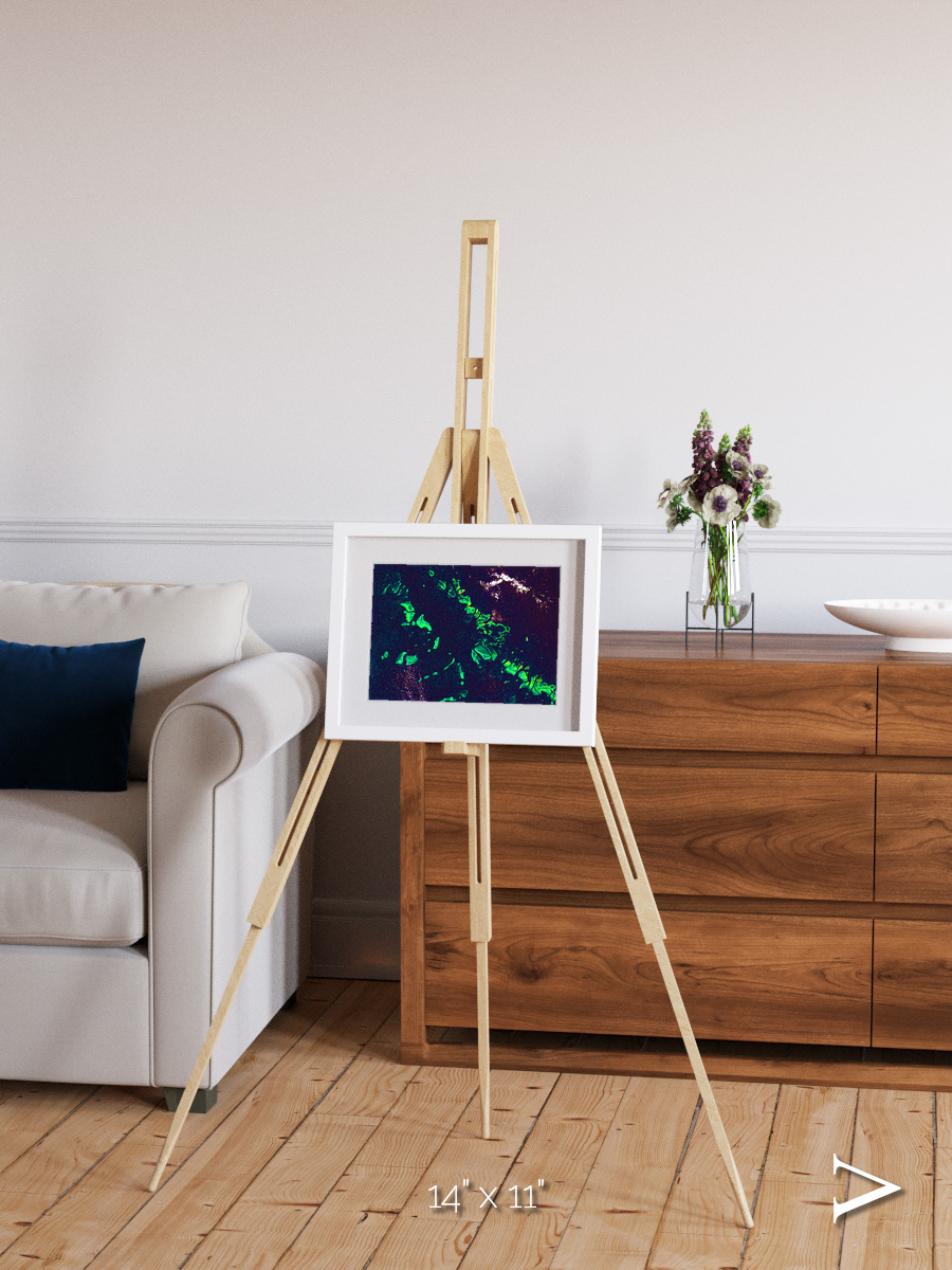 Patterned Ground, Great Barrier Reef Framed & Mounted Print