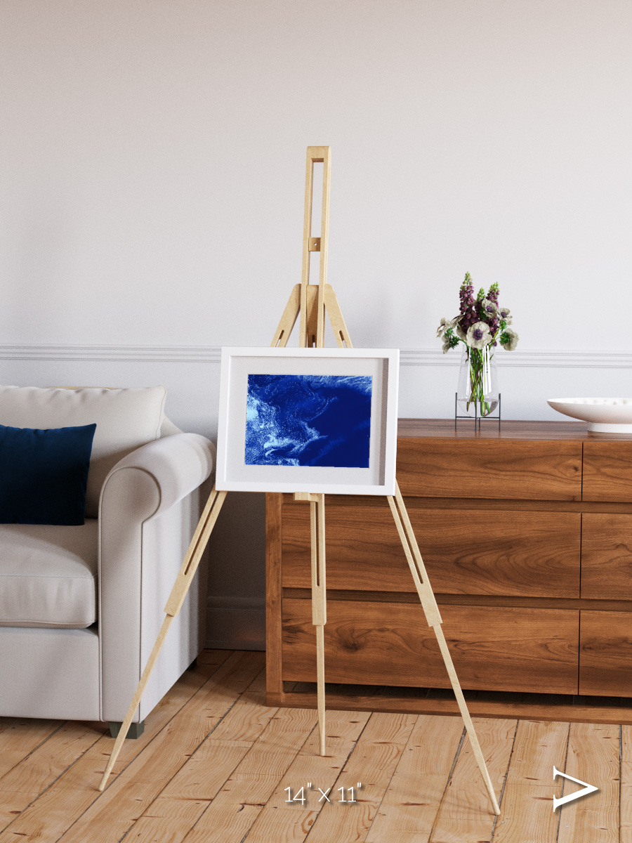 Wind Signatures, Ice Stars Framed & Mounted Print