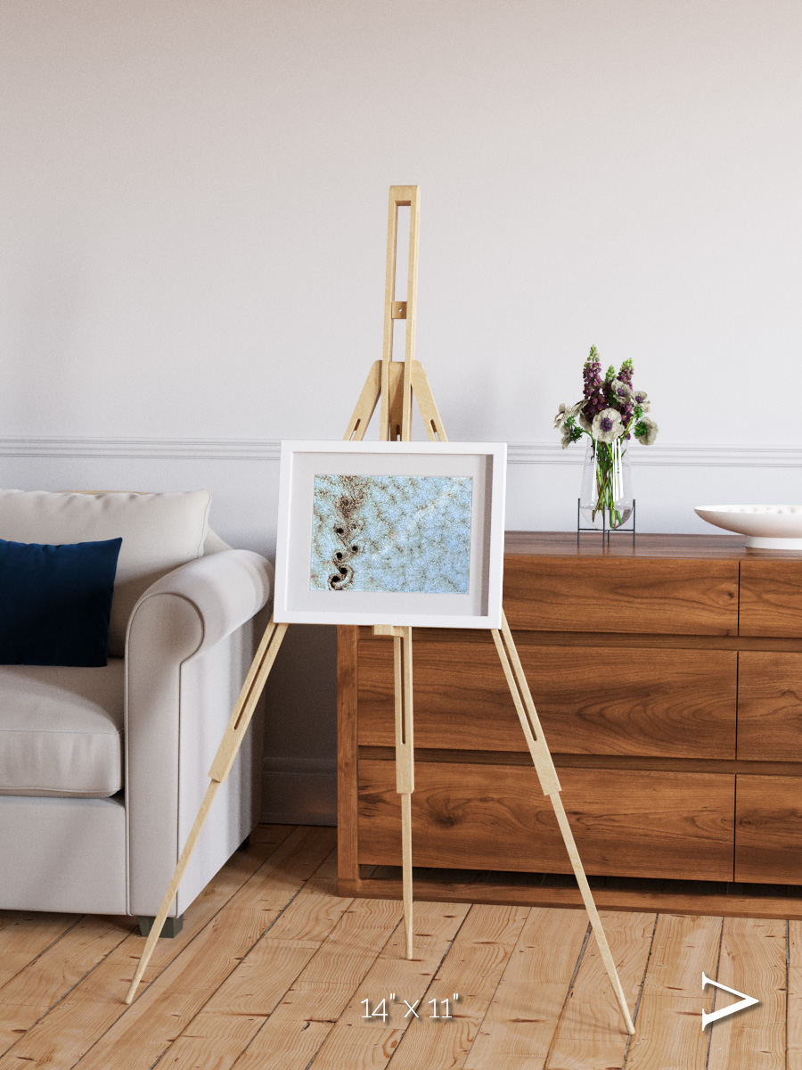 Wind Signatures, Karman Vortices Framed & Mounted Print