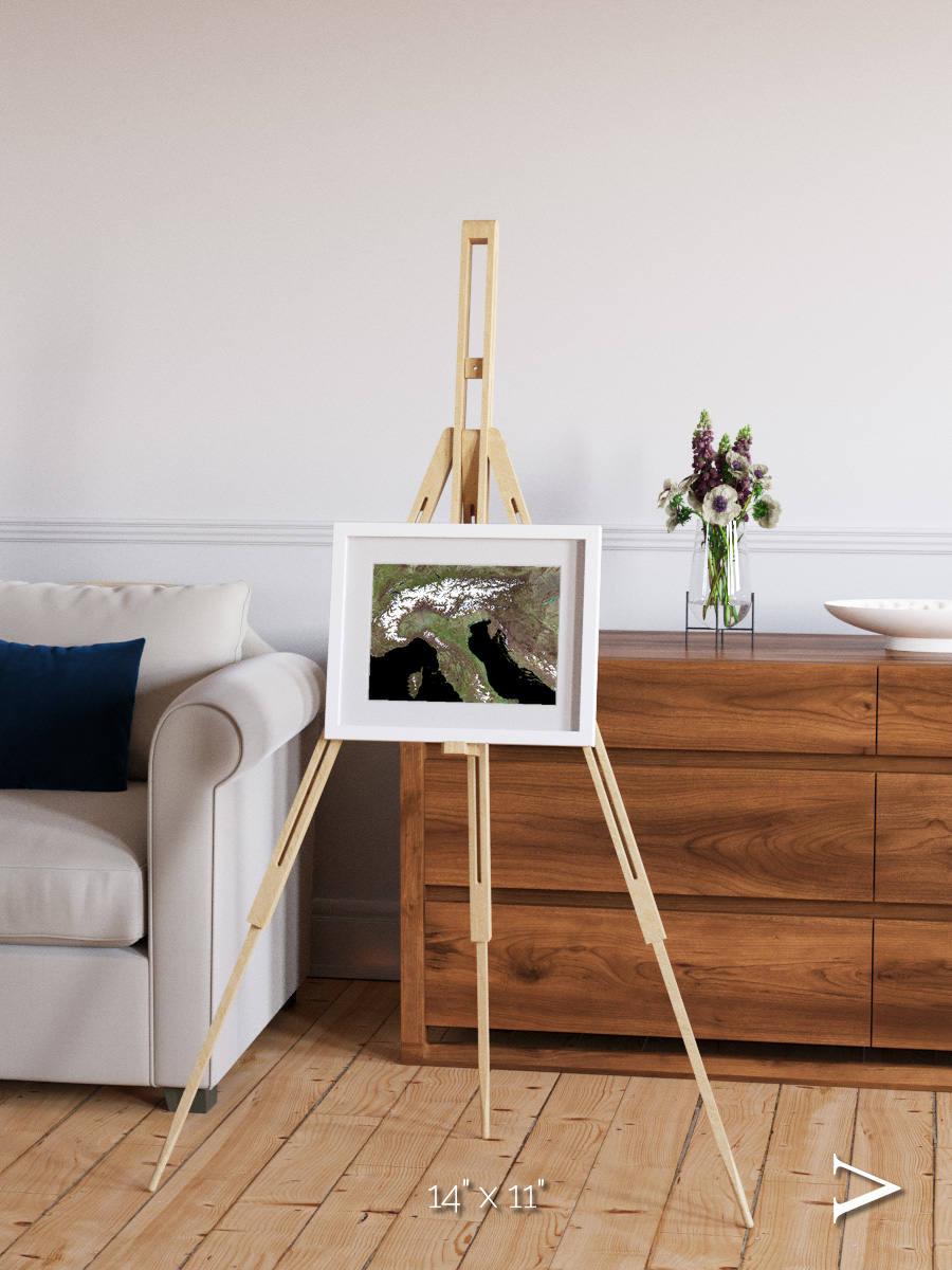 Tidal Patterns, Mediterranean Sea Framed & Mounted Print