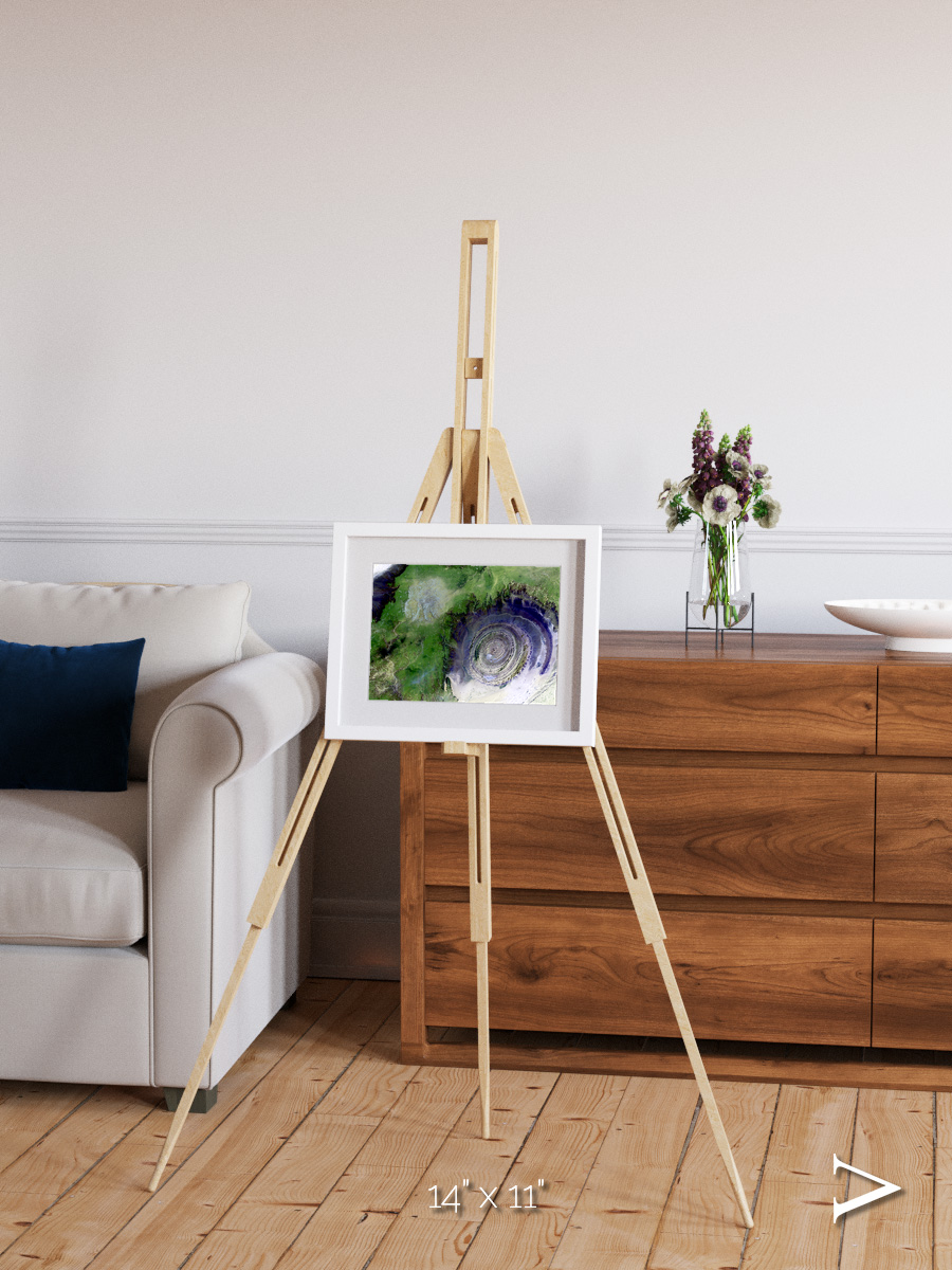 Dormant Giants, Richat Structure Framed & Mounted Print