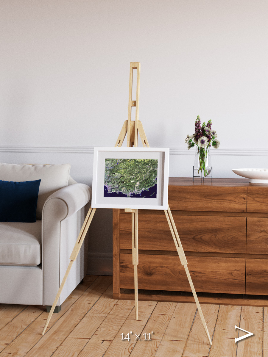 Bay and Shore, Southern Coast of France Framed & Mounted Print