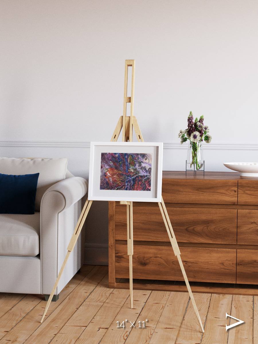 Geologic Tapestry, Asharah Fault Zone Framed & Mounted Print