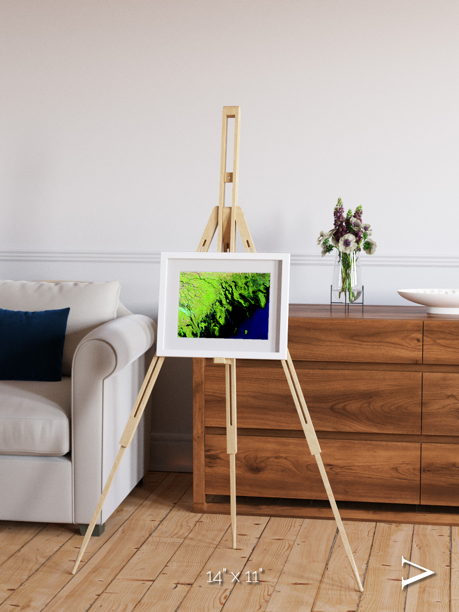 Delta Mosaic, Volga River Delta Framed & Mounted Print