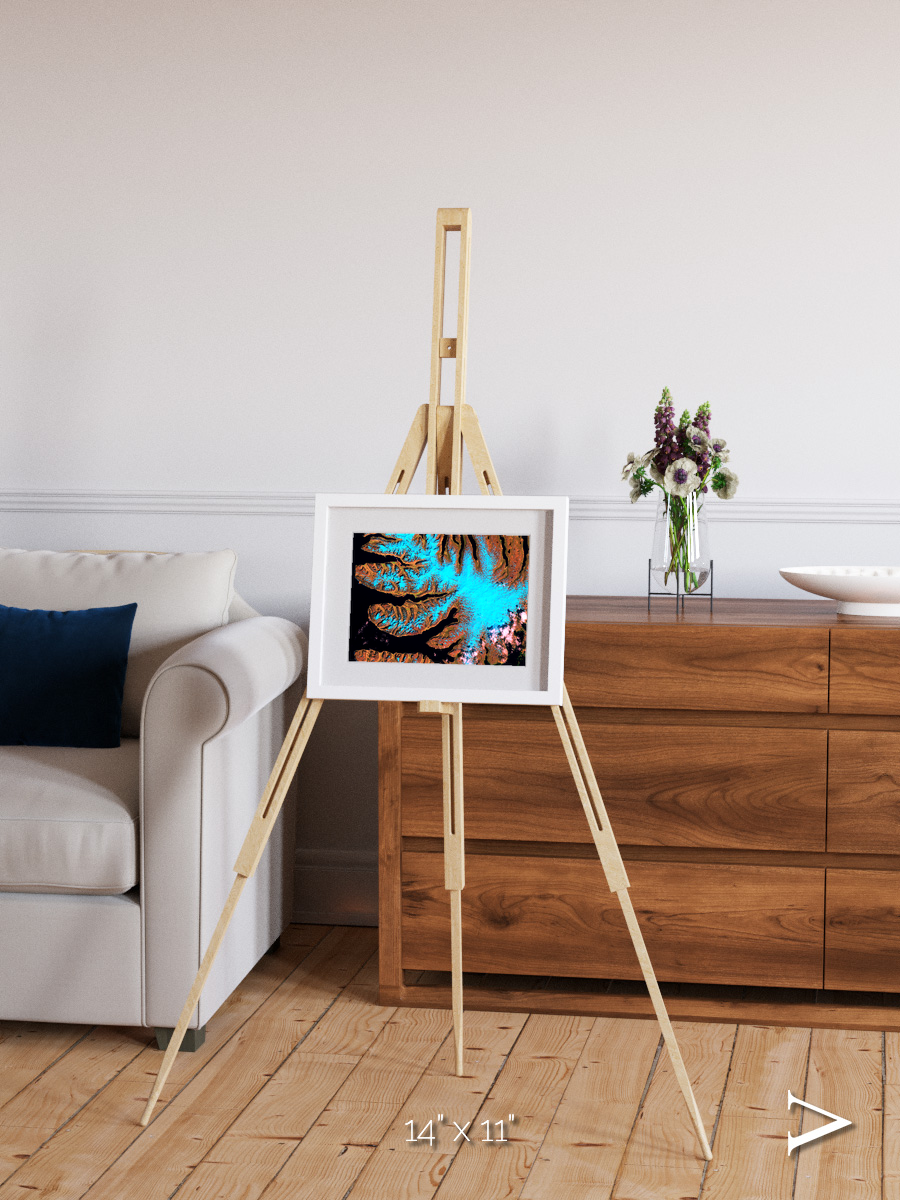 Frozen Currents, West Fjords Framed & Mounted Print