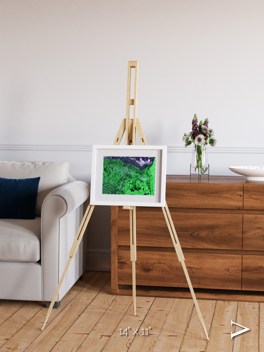 Polar Flow, Yukon Delta Framed & Mounted Print