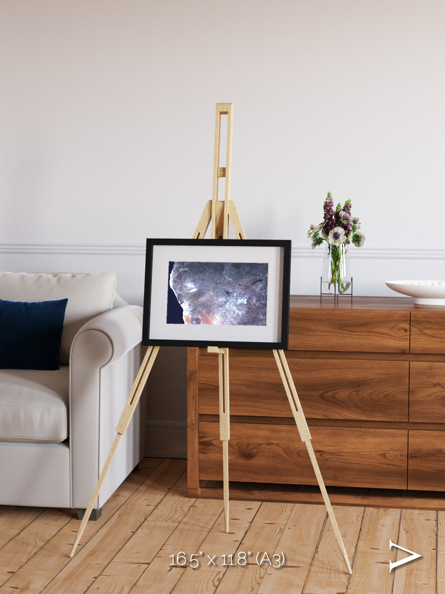 Sunlit Dunes, Africa Framed & Mounted Print