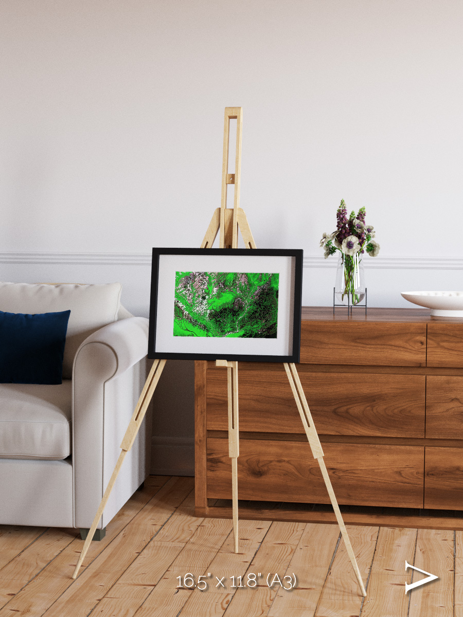 Ribbon River, Araca River Framed & Mounted Print