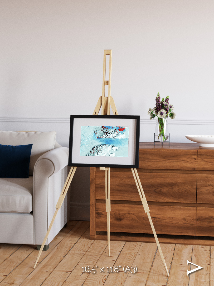 River of Ice, Byrd Glacier Framed & Mounted Print