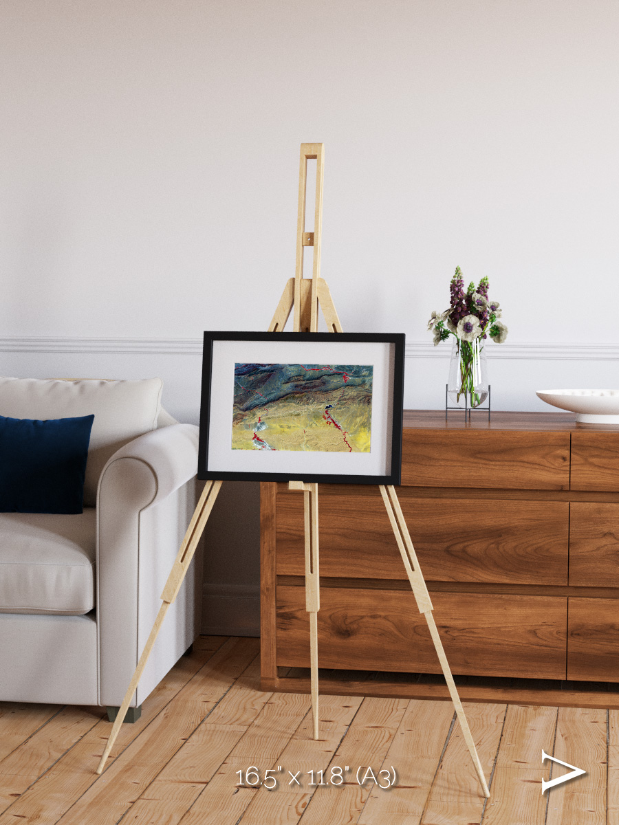 Crimson Veins, Atlas Mountains Framed & Mounted Print