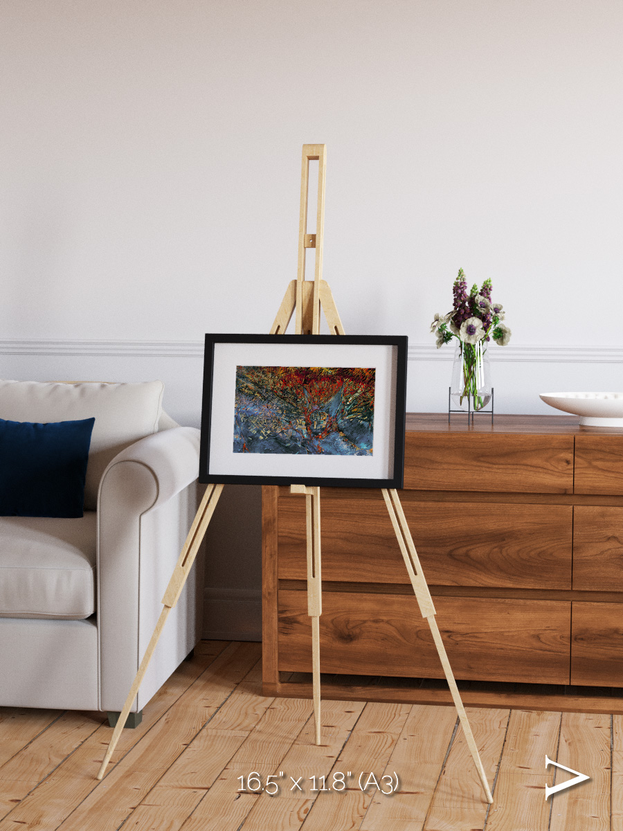 Geometric Fields, Eastern Kazakhstan Framed & Mounted Print