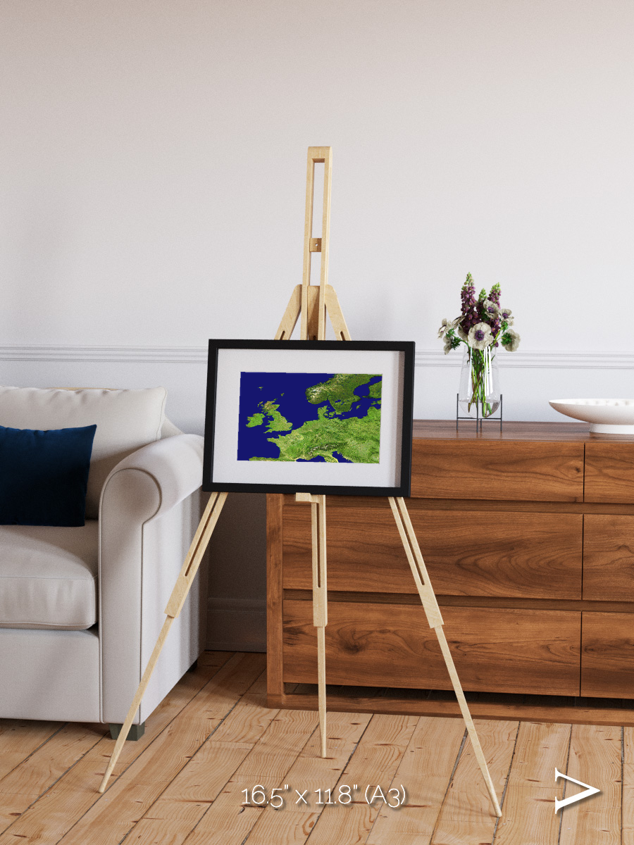 Arctic Outpost, Europe Framed & Mounted Print