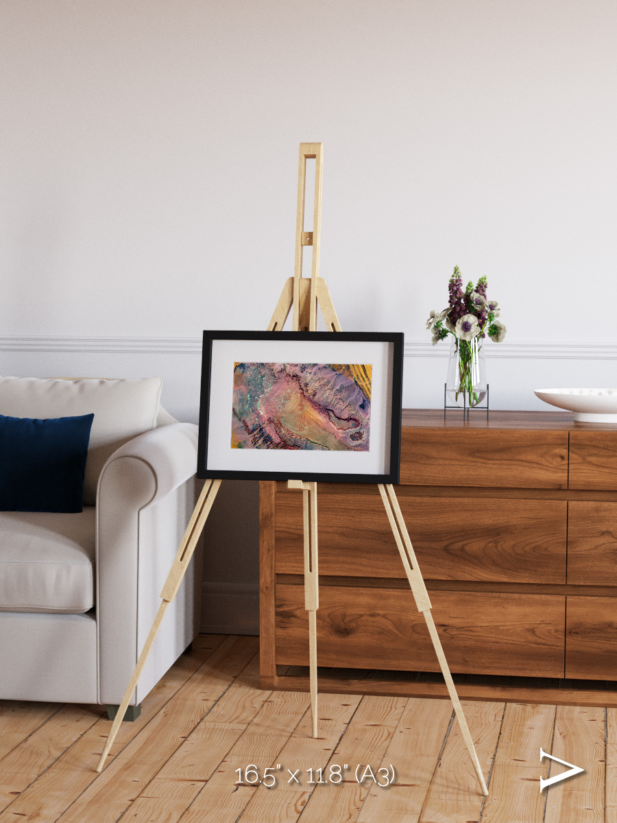 Echoes of Water, Western Desert Framed & Mounted Print