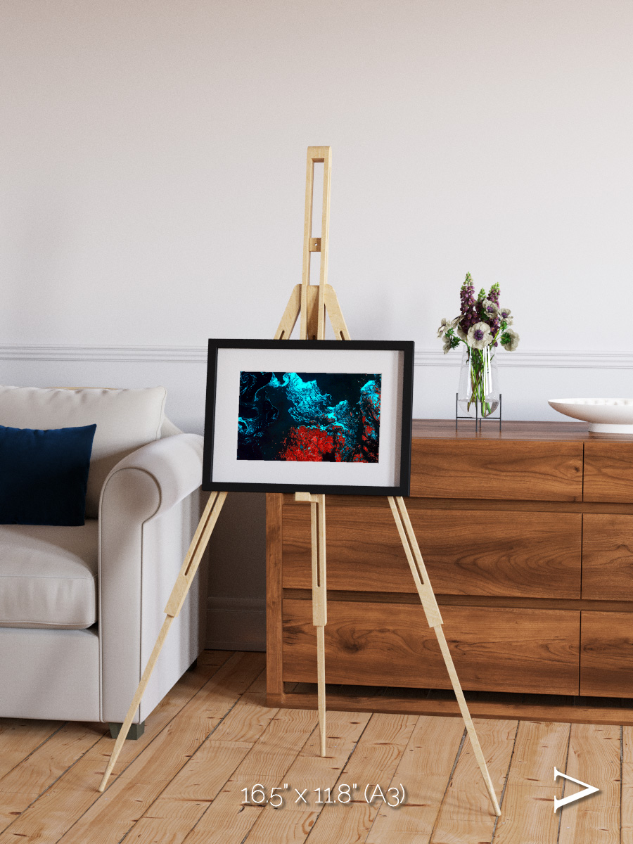 Island Sanctuary, Ghostly Grease Ice Framed & Mounted Print