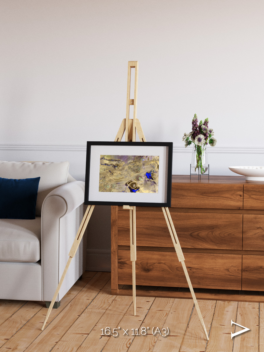 Salt Mirror, Great Salt Desert Framed & Mounted Print