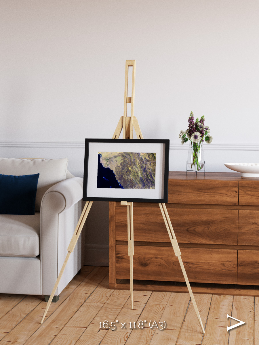 Fire Fields, Harrat Al Birk Framed & Mounted Print