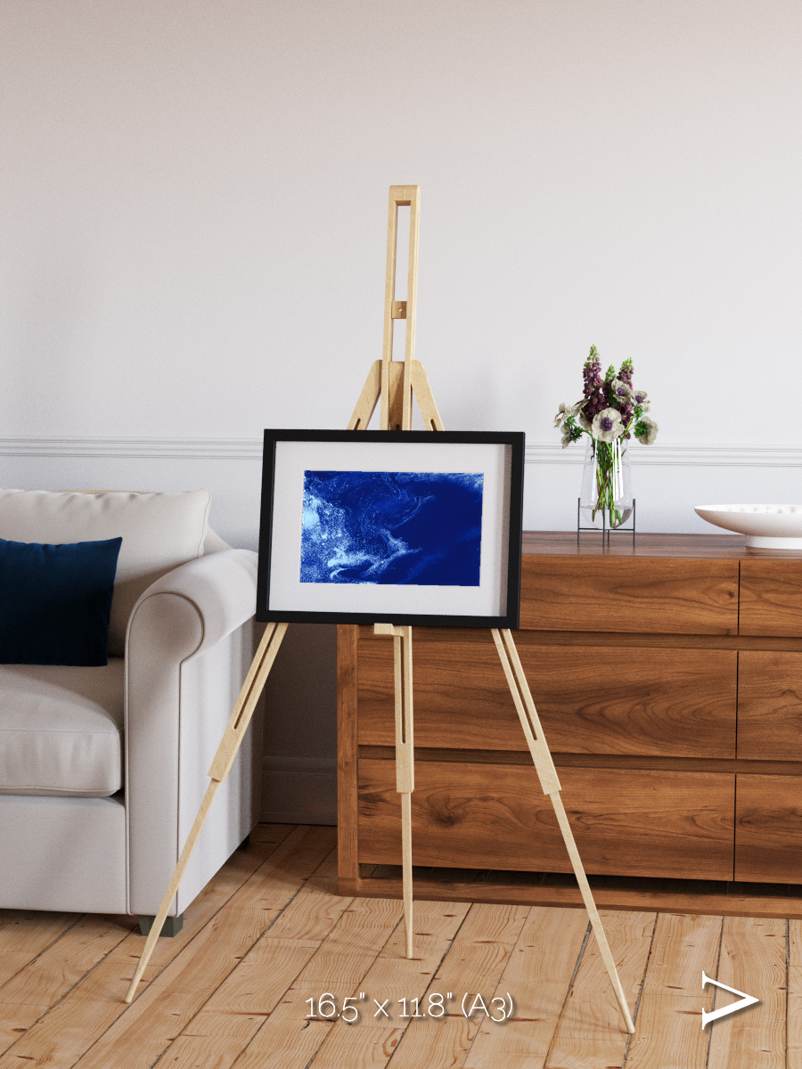 Wind Signatures, Ice Stars Framed & Mounted Print