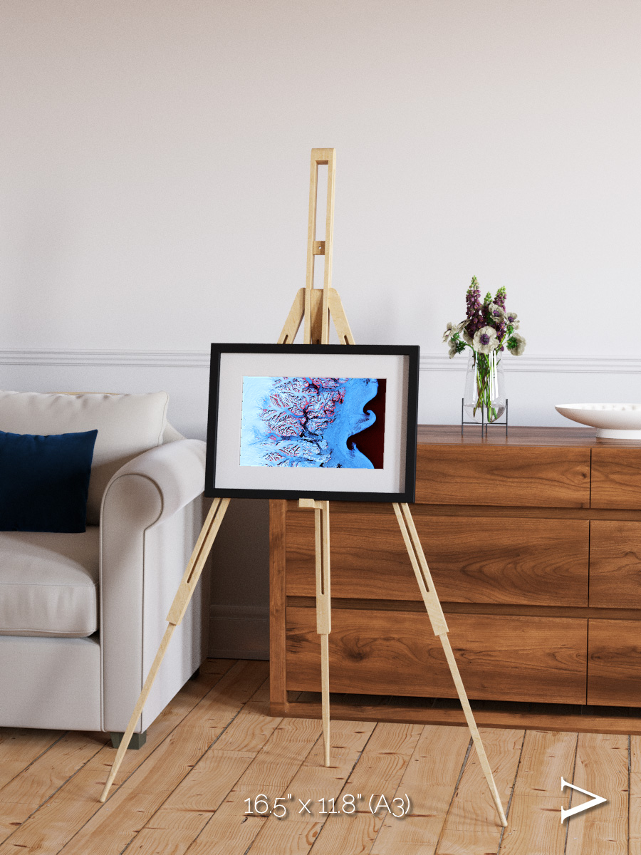 Polar Flow, Ice Waves Framed & Mounted Print