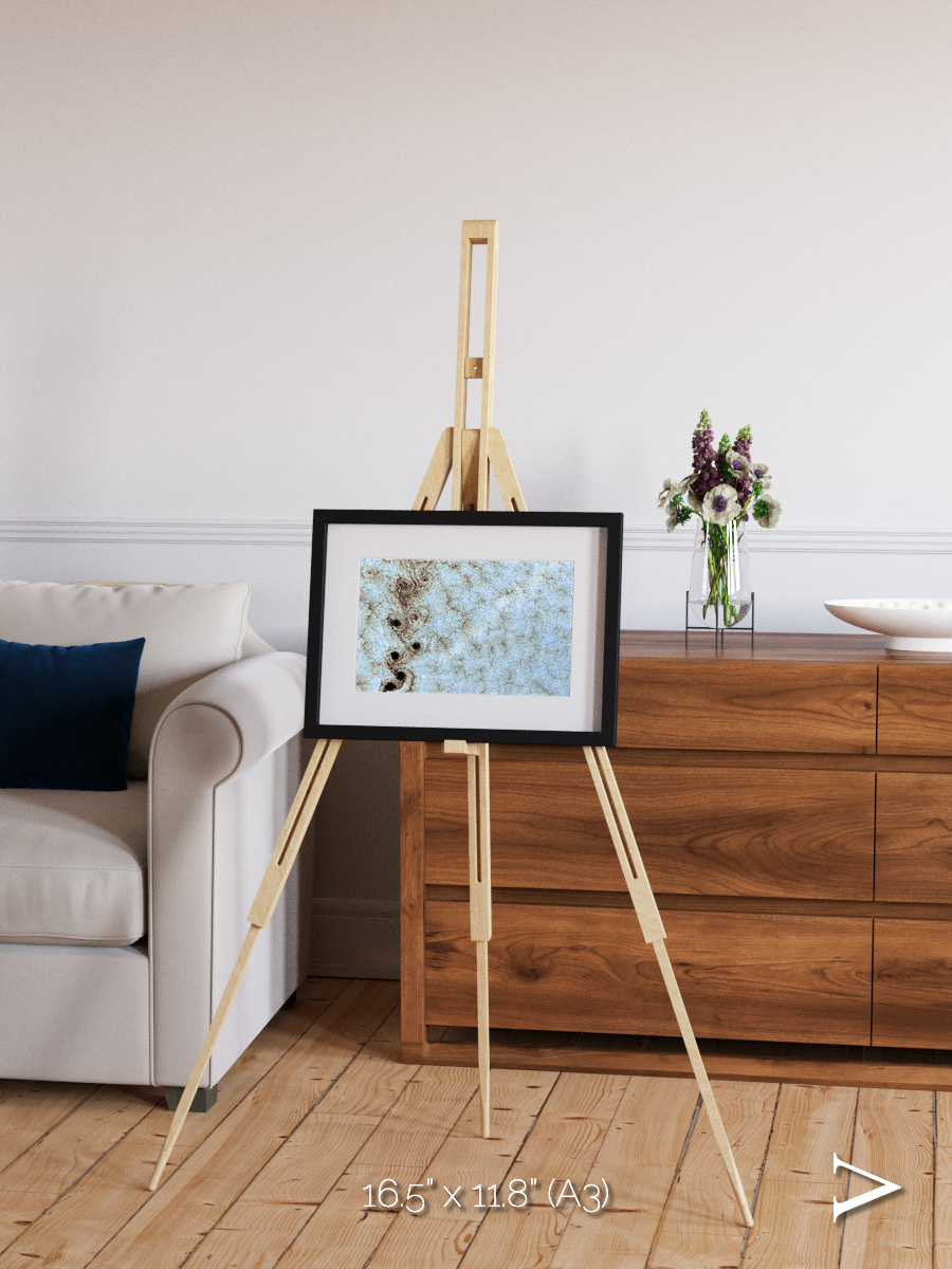 Wind Signatures, Karman Vortices Framed & Mounted Print