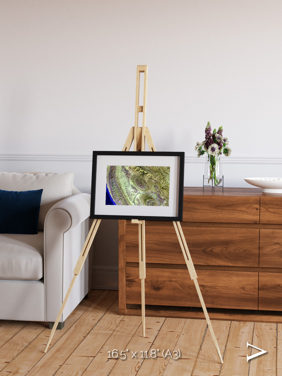 Channel Lines, Konari Iran Framed & Mounted Print