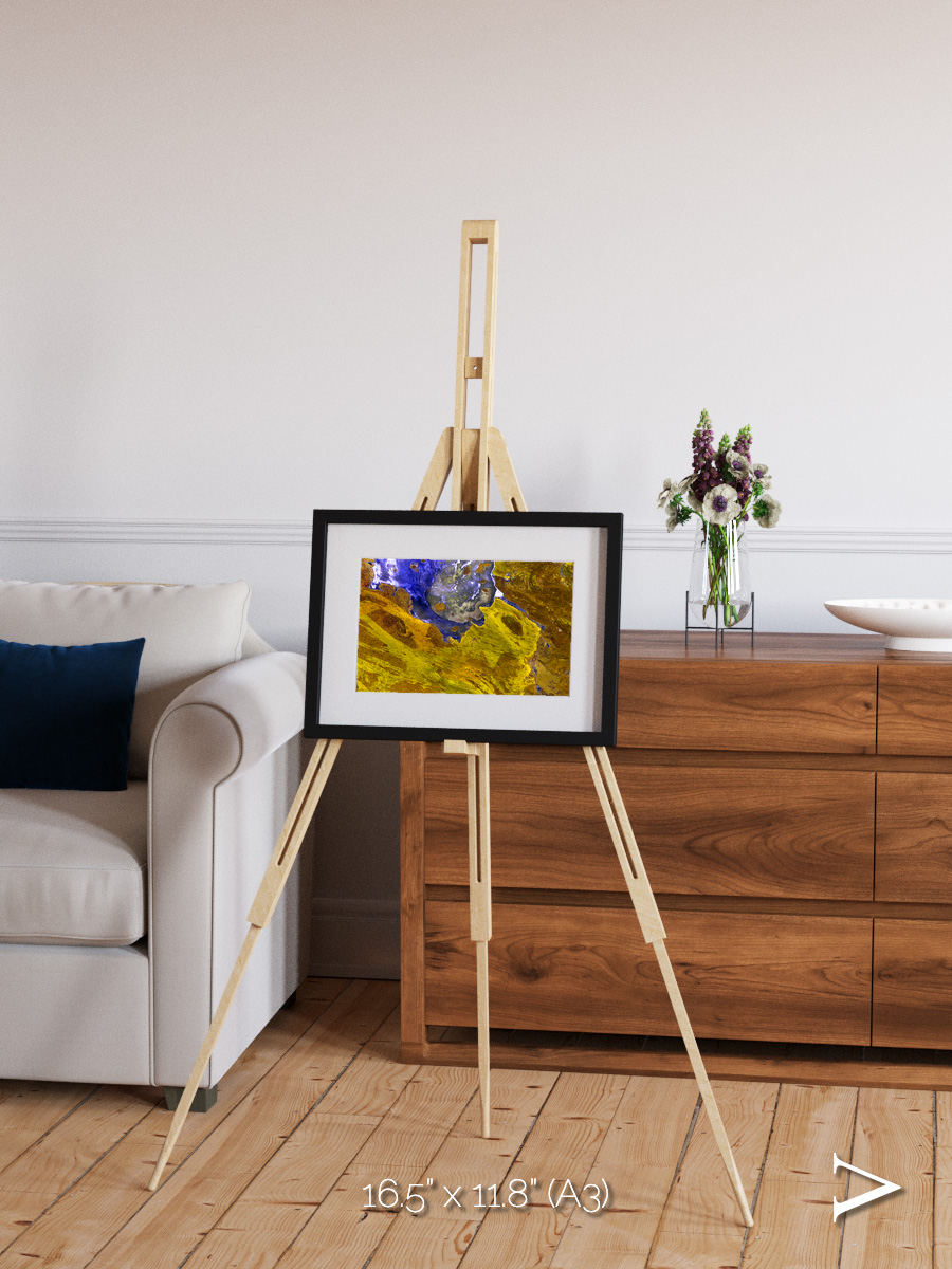 Saline Patterns, Lake Disappointment Framed & Mounted Print