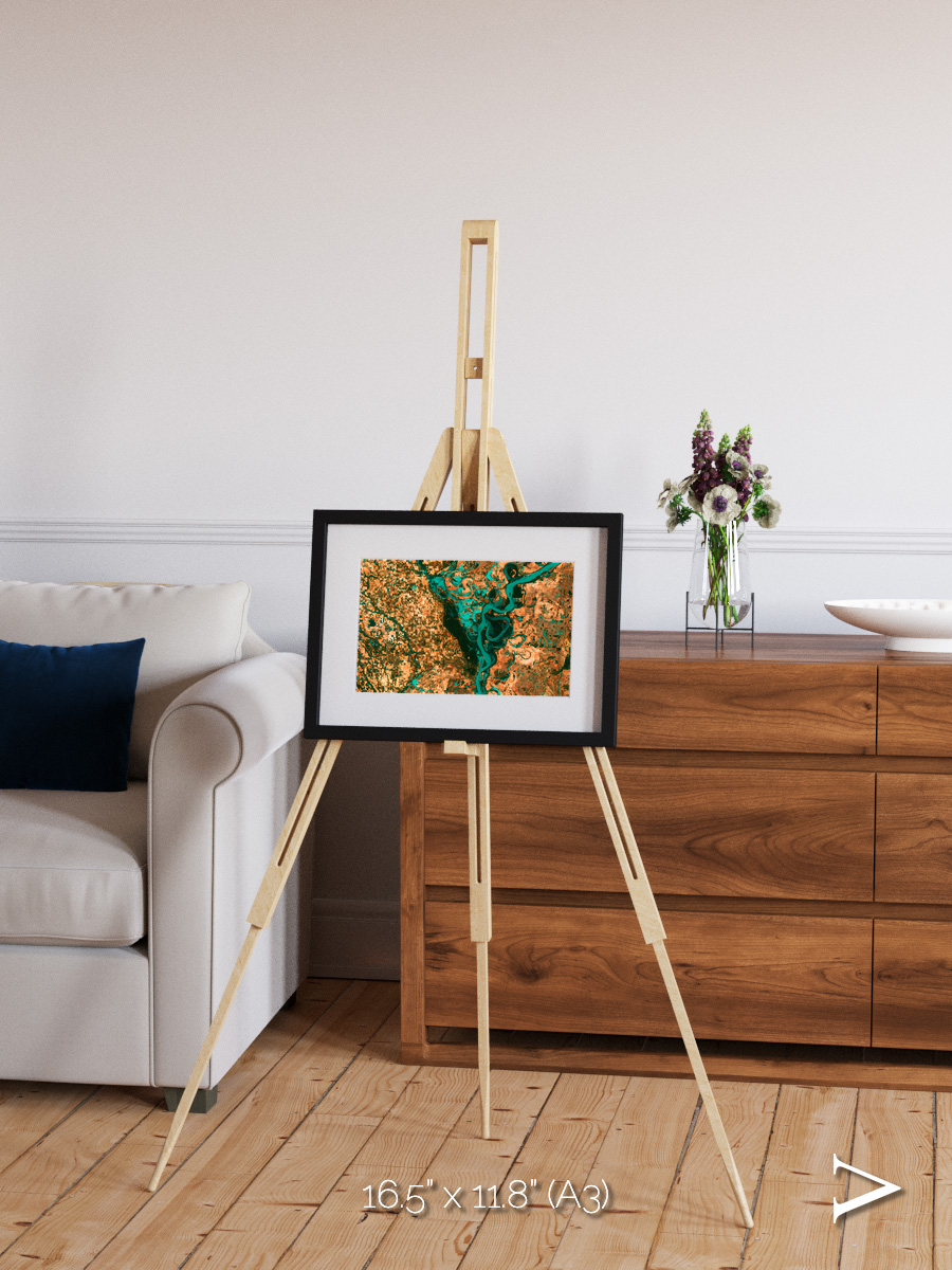River’s Dance, Mississippi Framed & Mounted Print