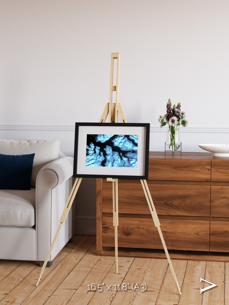 Glacial Passage, Northern Norway Framed & Mounted Print