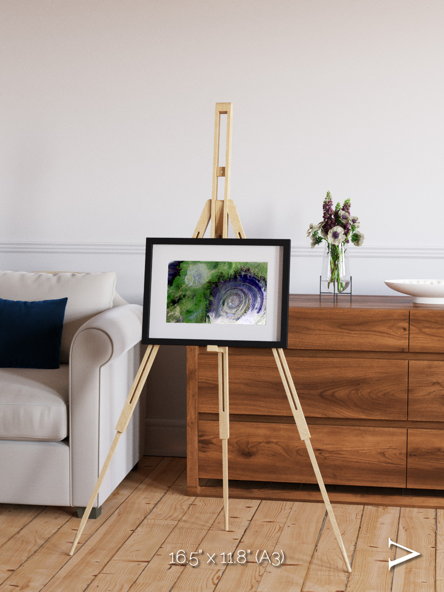 Dormant Giants, Richat Structure Framed & Mounted Print
