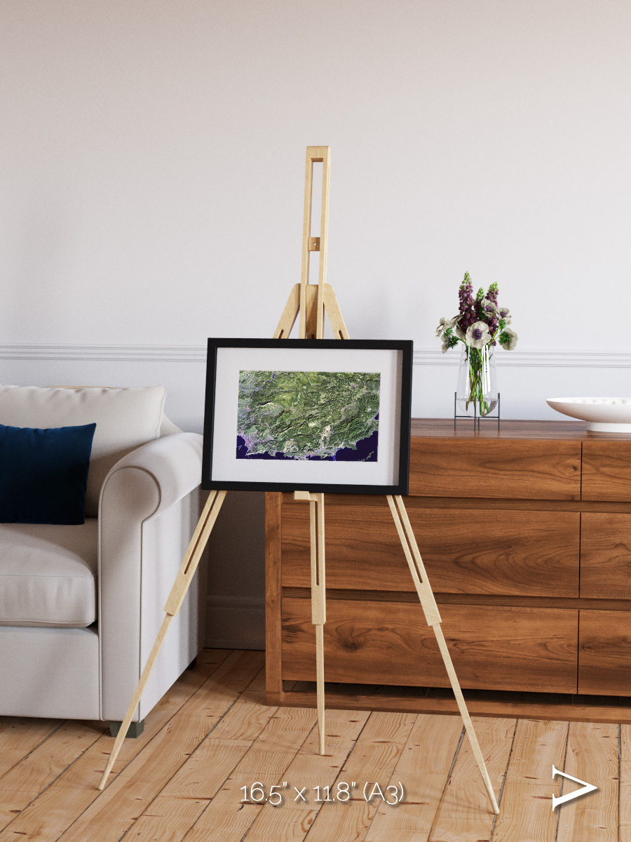 Bay and Shore, Southern Coast of France Framed & Mounted Print